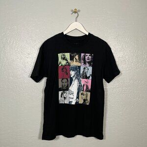 Taylor Swift The Eras Tour Women M Black Graphic T-Shirt 100% Cotton Authentic